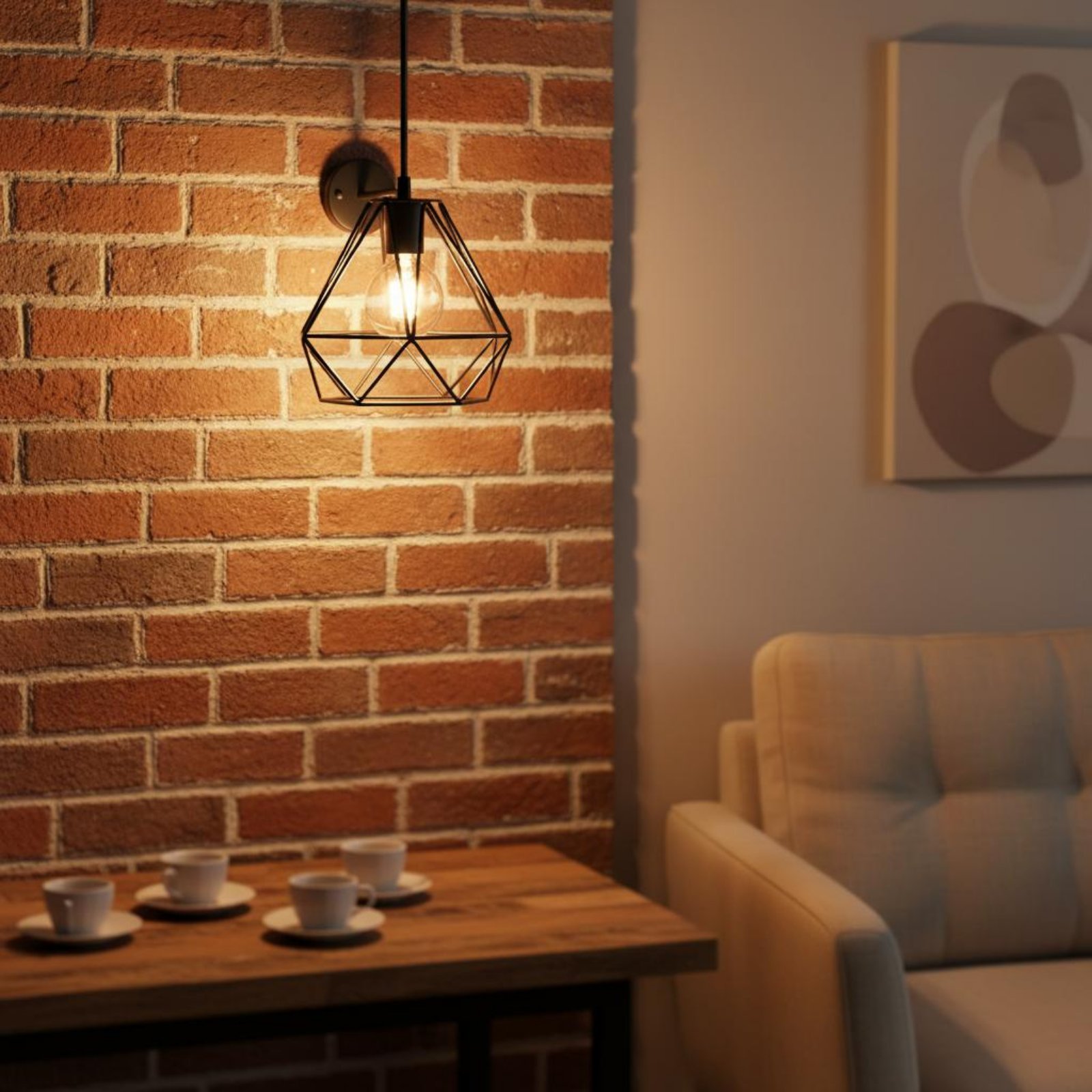 Geometric Lamp Shade - Rhombus Shape Lamp Shade Minimalist Metal