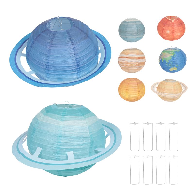 Lantern Paper Solar - A93Z 8Pcs Space Paper Lanterns Multi-Color