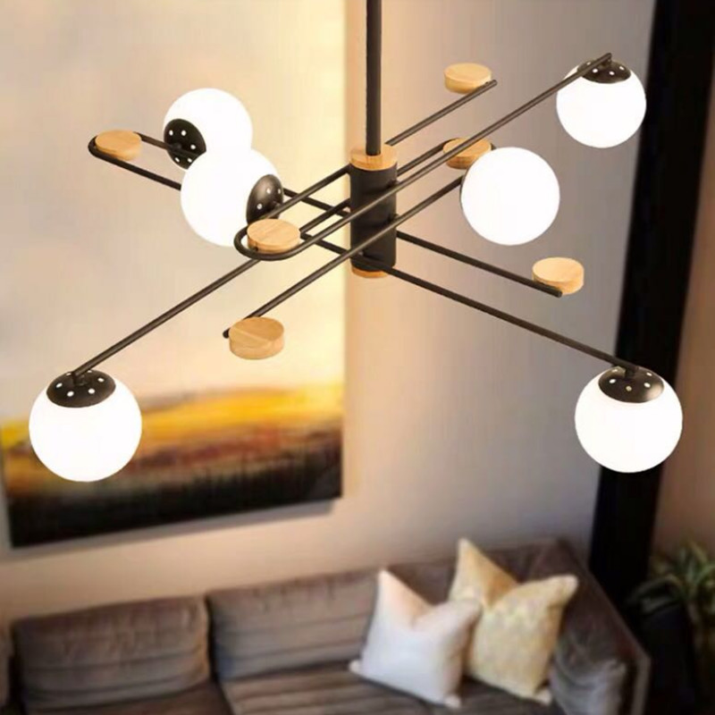 Geometric Lamp Shade - Modern chandelier geometric magic bean glass