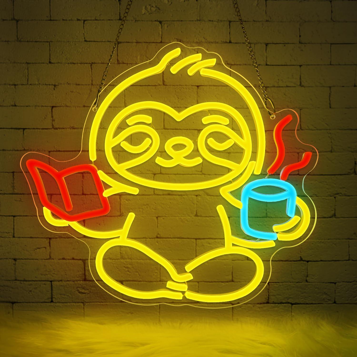 Lighting Decoration For Home - Sloth Neon Sign USB Dimmable LED