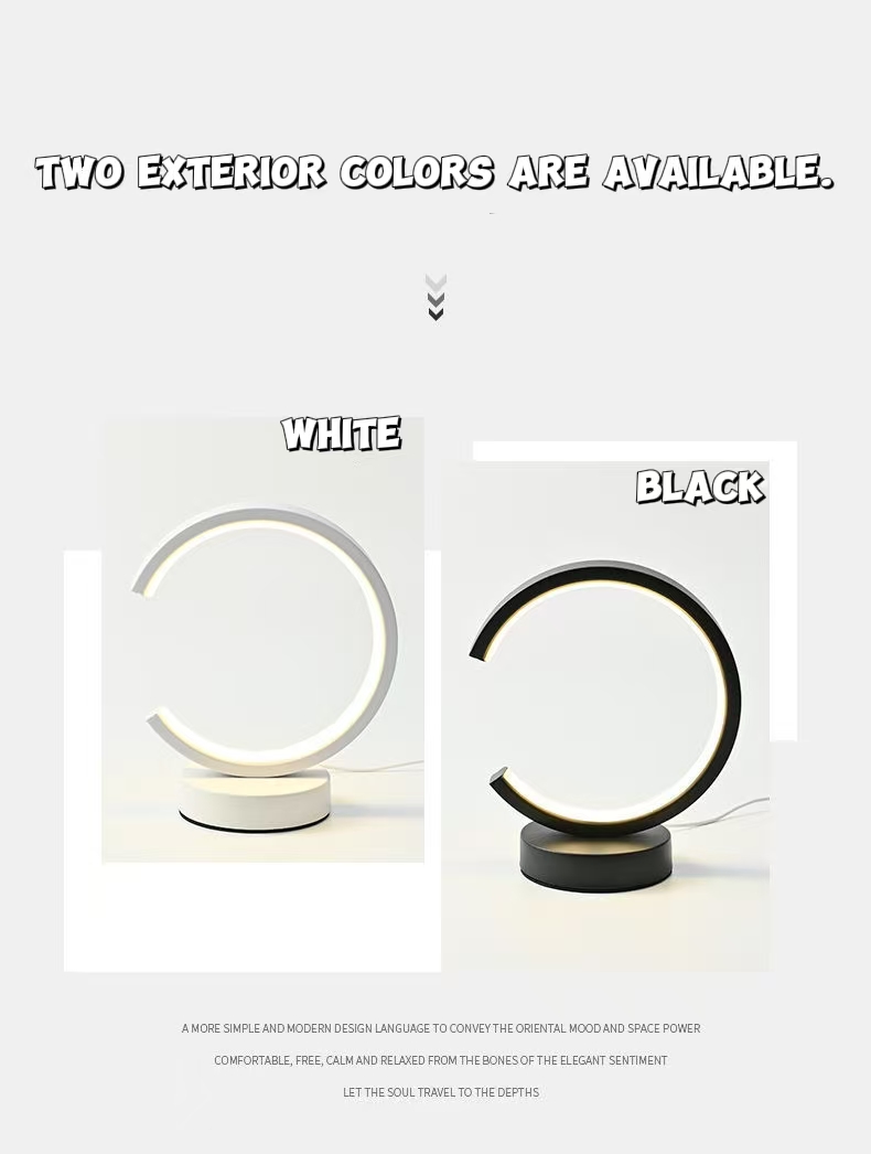 Lighting Table Decor - 20CM LED Simple Circular Ring Table