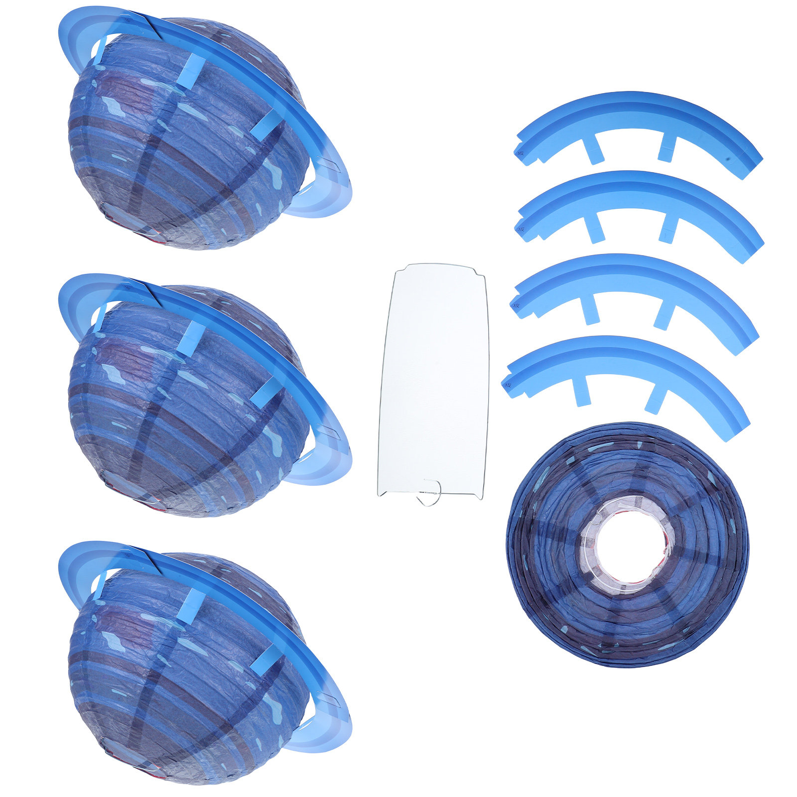 Lantern Paper Solar - 4Pcs Paper Planet Lanterns Hanging Solar