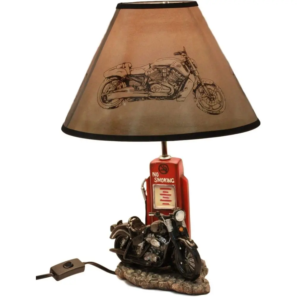 Lighting Decoration For Home - Vintage Retro Black Motorcycle Gas Pump