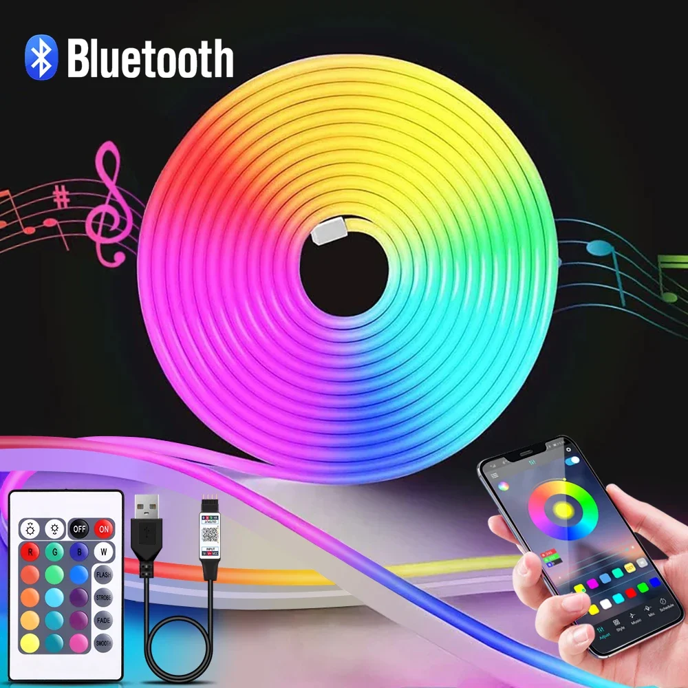 Lighting Decoration For Home - 1-5m RGB LED Neon Strip Light