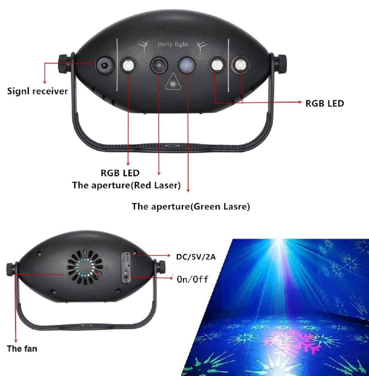 RGB Disco Lights Stage DJ Part - Lighting Effect Home Decor review and price