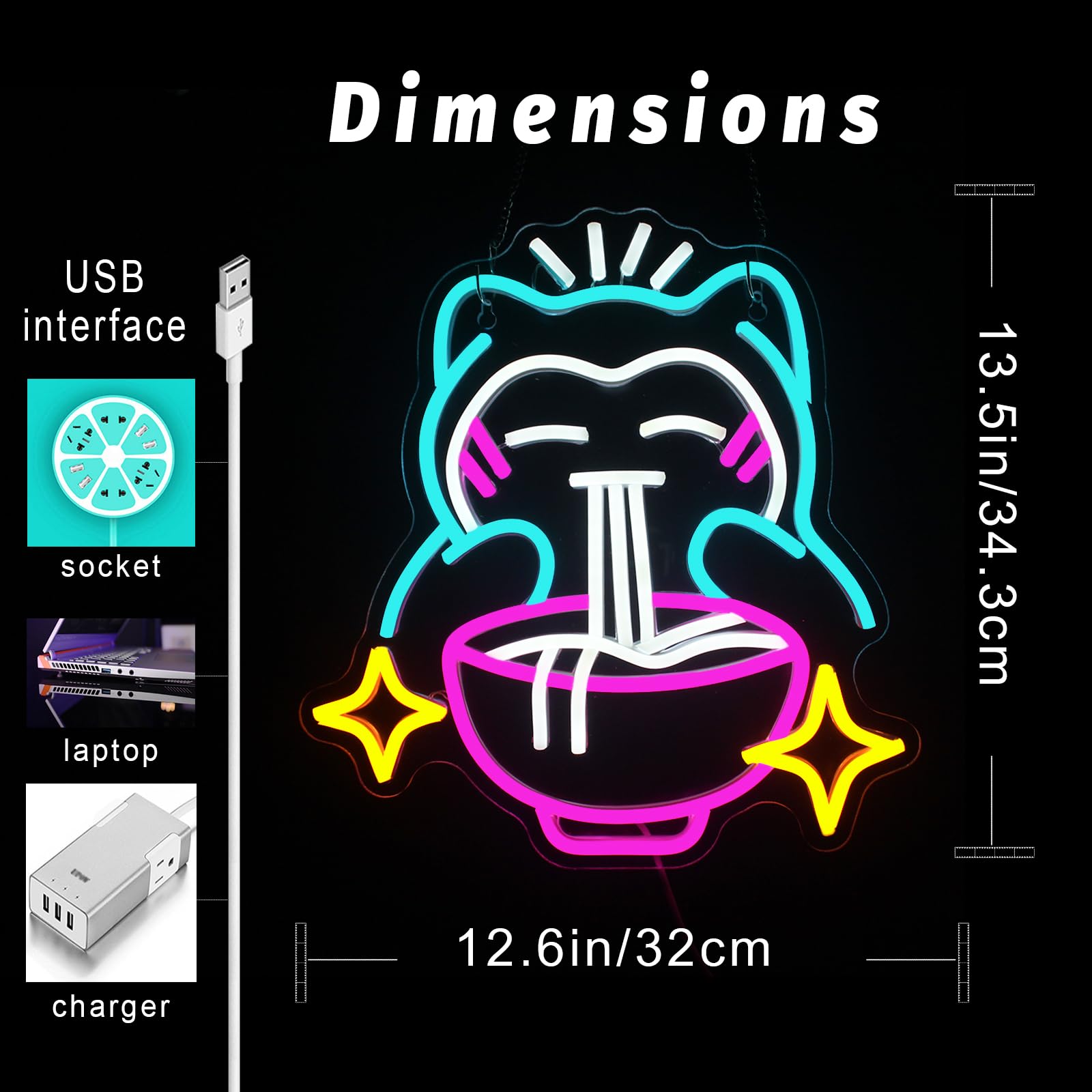 LED Ramen Neon Light - Cute Be - Japanese Lighting Decor review and price