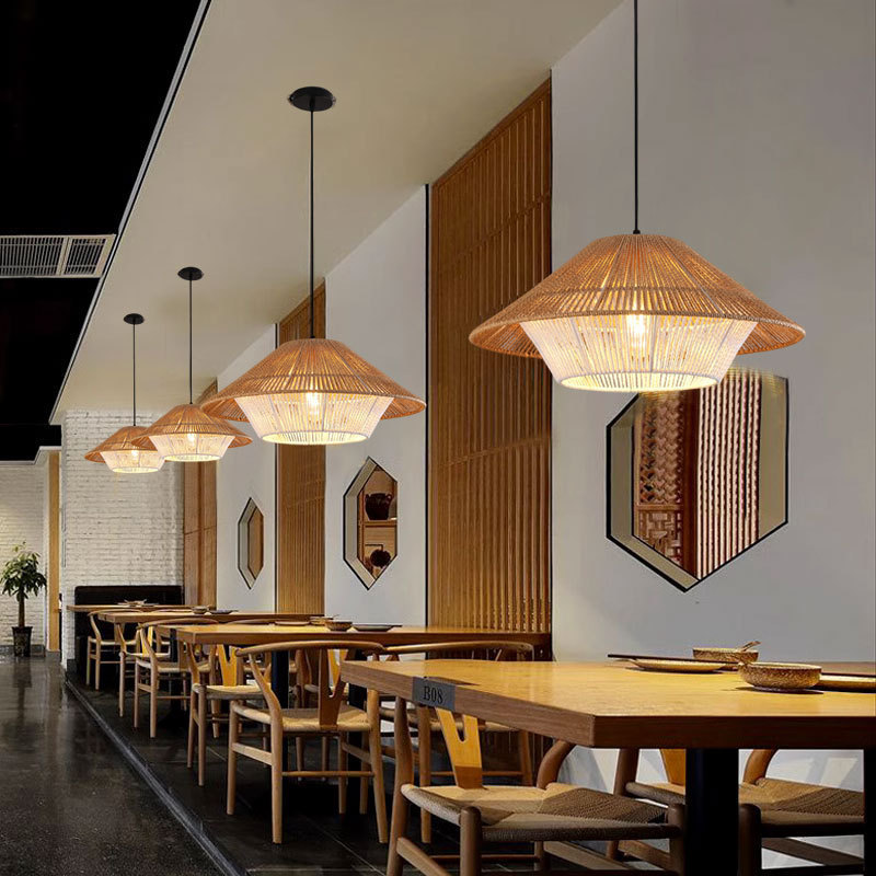 Japanese Creative Hemp Rope Ra - Japanese Lighting Decor review and price