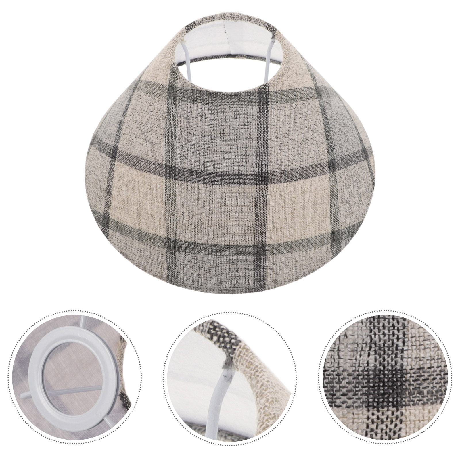 Timeless Plaid Fabric Drum Lam - Decor Timeless Lighting review and price