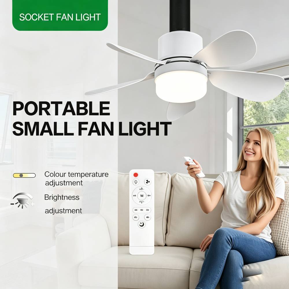 Socket Fan Light with Remote,  - Lighting Decoration For Home review and price