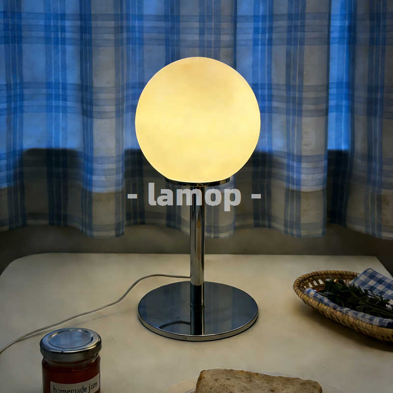 Milky White Solid Globe Chrome - Lighting Table Decor review and price