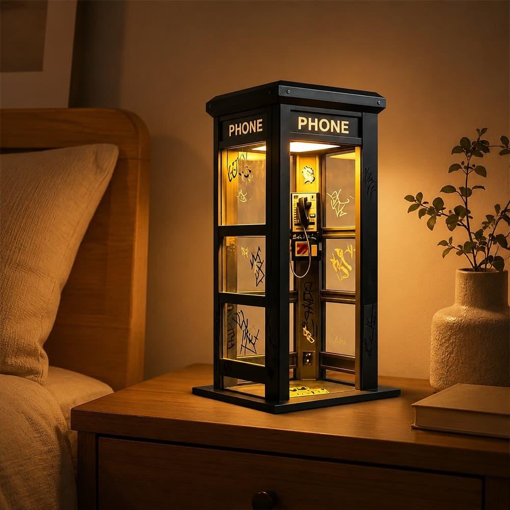 Retro Graffiti Phone Booth Tab - Lighting Table Decor review and price