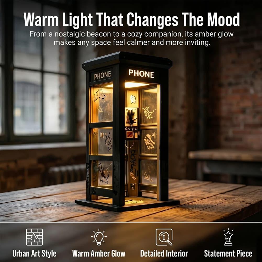 Retro Graffiti Phone Booth Tab - Lighting Table Decor review and price