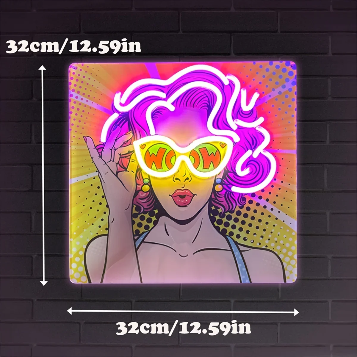 Wow Lady Pop Art LED Neon Sign - Outdoor Lighting Decor Wow review and price