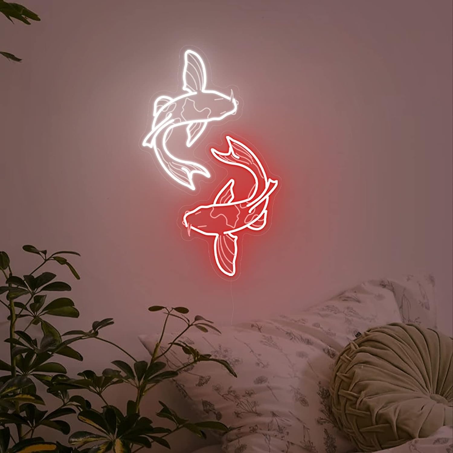 Koi Fish Neon Sign USB LED Neo - Japanese Lighting Decor review and price