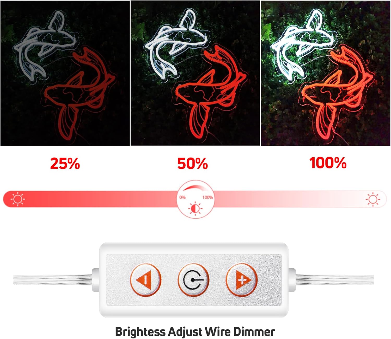 Koi Fish Neon Sign USB LED Neo - Japanese Lighting Decor review and price