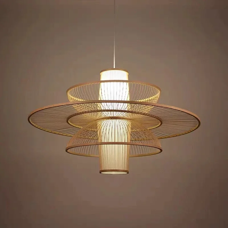 Rural Handmade Bamboo Weaving  - Japanese Lighting Decor review and price