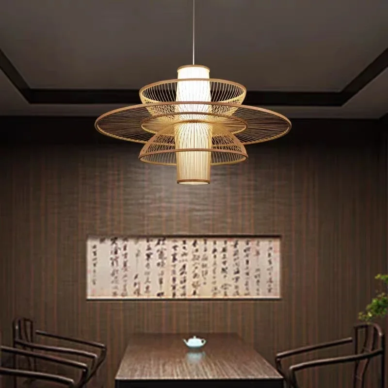 Rural Handmade Bamboo Weaving  - Japanese Lighting Decor review and price