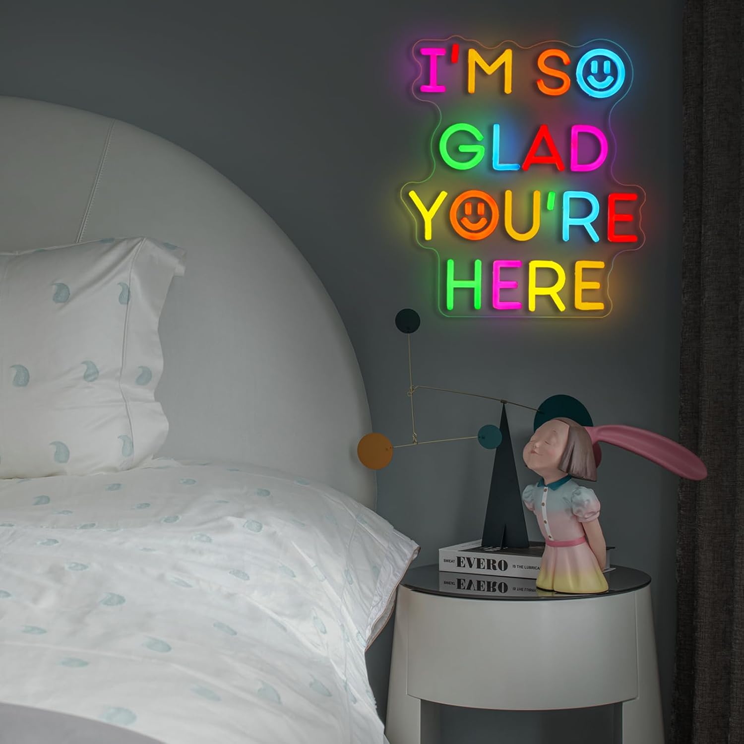  I'm So Glad You‘re Here Neon - Lighting Decoration In Bedroom review and price