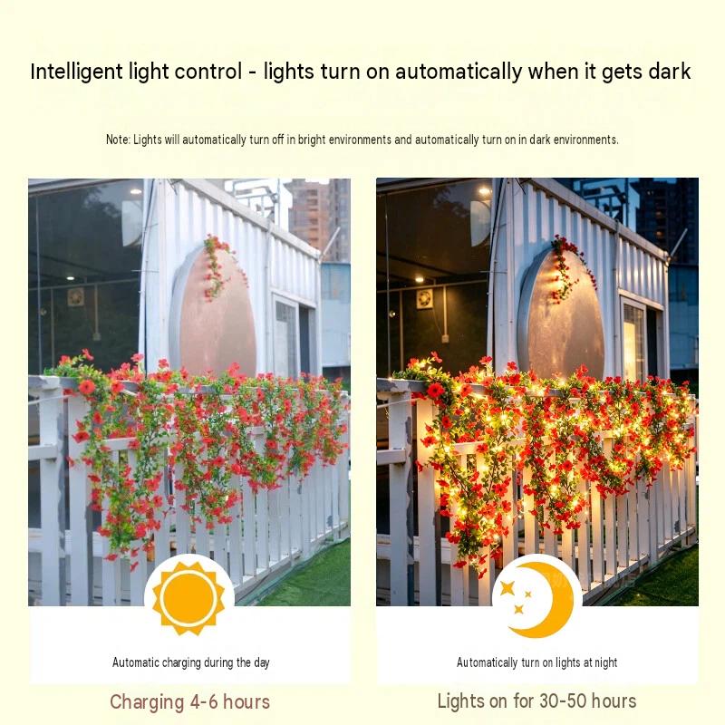 Solar Rose Vine String Lights  - Outdoor Lighting Wedding Decor review and price