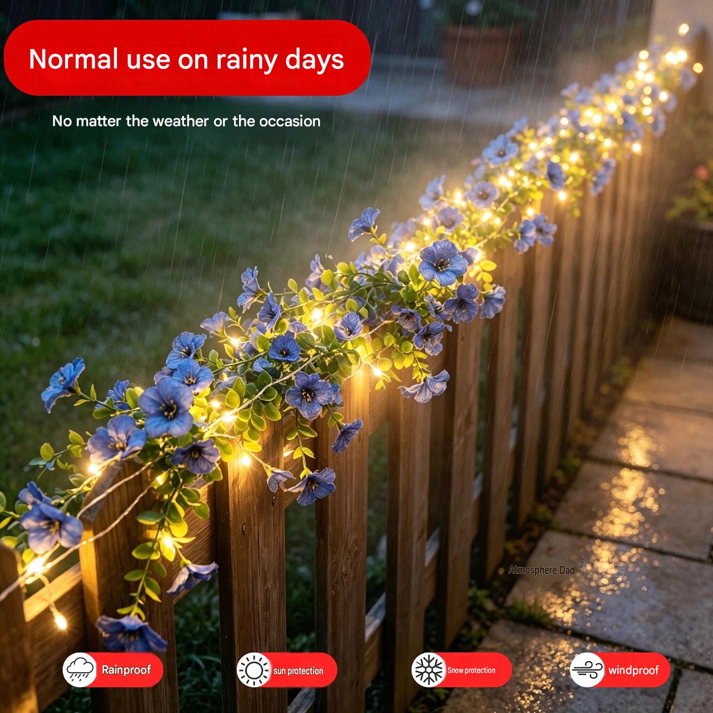 Solar Rose Vine String Lights  - Outdoor Lighting Wedding Decor review and price