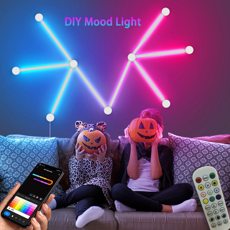 Smart RGB Wall Lamp, Bluetooth - Lighting Decoration In Bedroom review and price