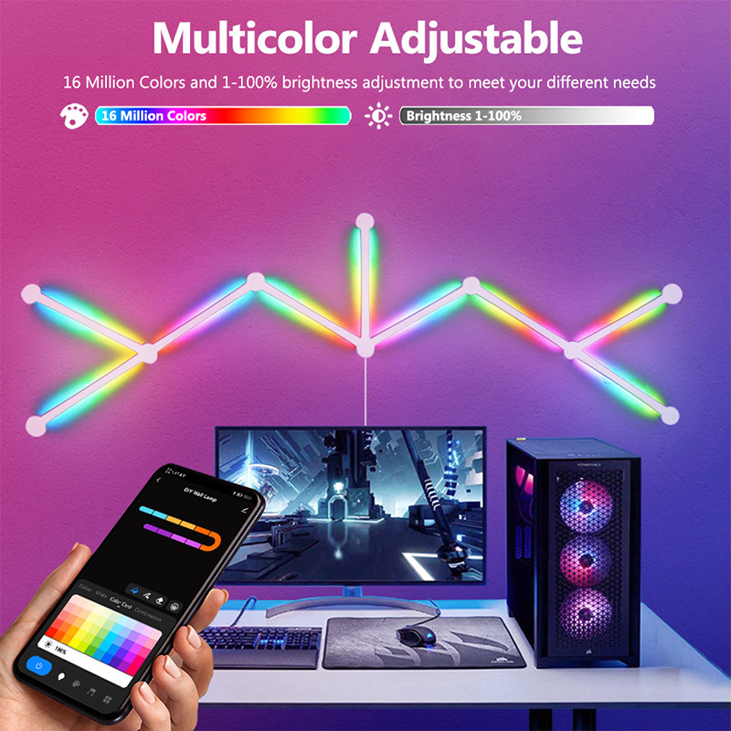 Smart RGB Wall Lamp, Bluetooth - Lighting Decoration In Bedroom review and price
