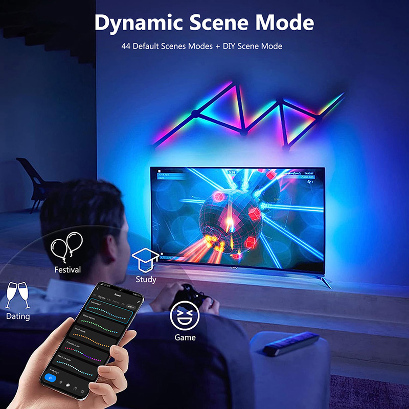Smart RGB Wall Lamp, Bluetooth - Lighting Decoration In Bedroom review and price
