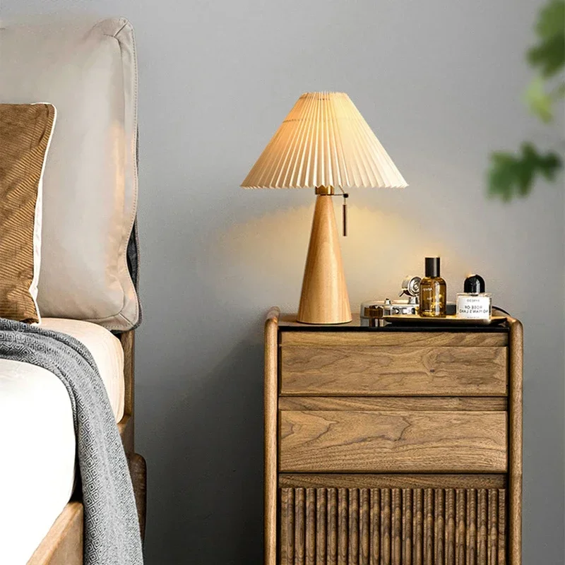 Retro Pleated Table Lamp Nordi - Lighting Table Decor review and price